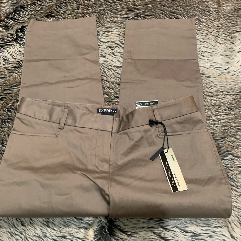 Express Columnist Cotton Sateen Crop Pant low rise, Size 6 NWT